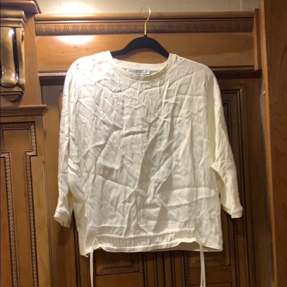 NWOT Adolfo Dominguez Beige Top Size 8